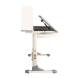 Комплект Anatomica Genius парта + кресло + надстройка + выдвижной ящик + подставка для книг белый/серый с зеленым креслом Robin