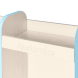 Комплект Anatomica Genius парта + кресло + надстройка + выдвижной ящик + подставка для книг клен/голубой с голубым креслом Armata
